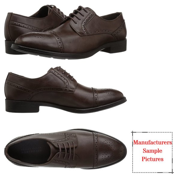 Perry Ellis Portfolio Toby Oxford Tobacco Dark Drown  11 Medium PEJSN17088B-2 - Picture 9 of 9